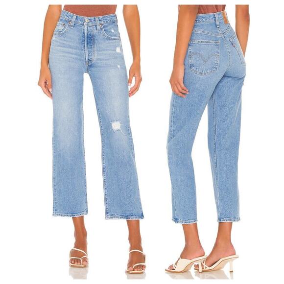 LEVI'S RIBCAGE STRAIGHT JEANS Size 25 - Picture 1 of 10